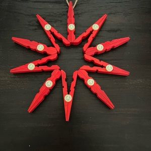 Clothespin Snowflake Ornaments